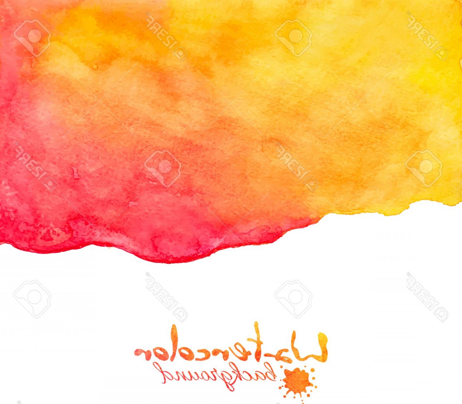 1560x1363 Photostock Vector Orange And Red Watercolor Vector Abstract