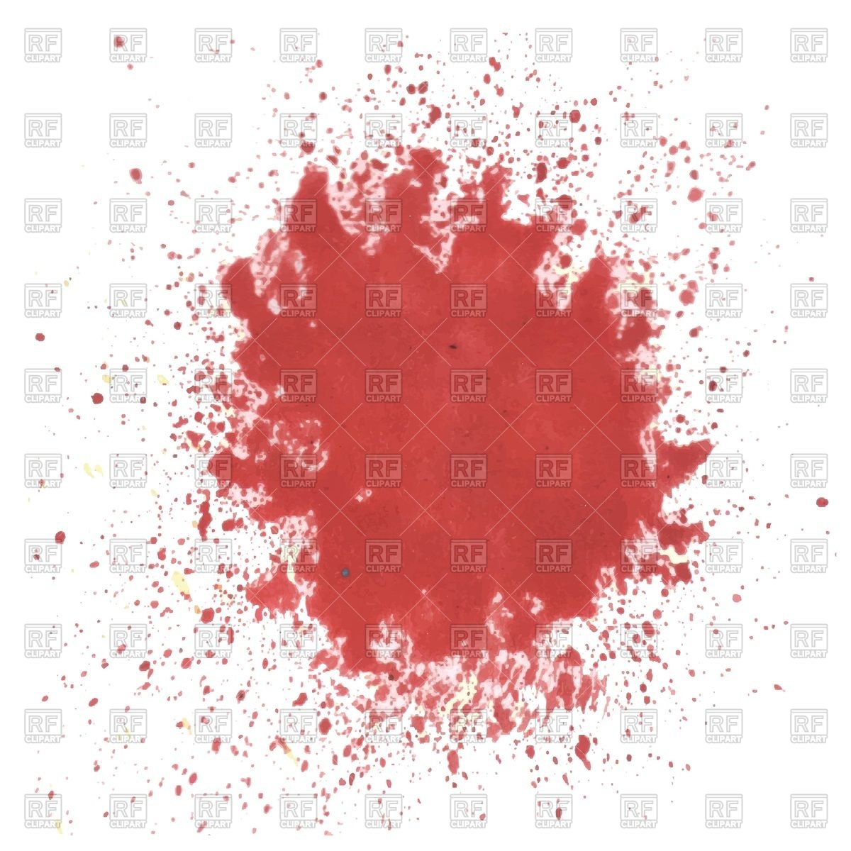 1200x1200 Red Watercolor Blot On White Background Vector Image Of Design