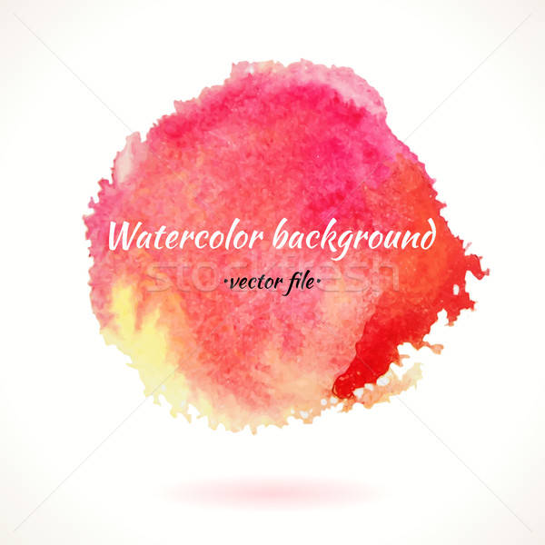 600x600 Watercolor Vector Red Pink And Yellow Circle Vector Illustration