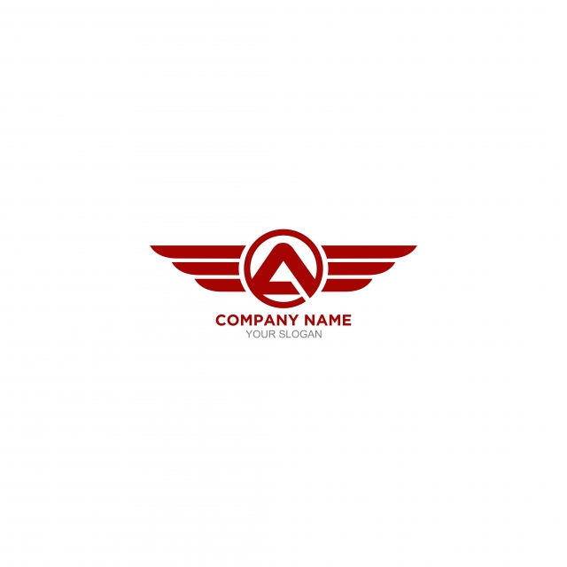 640x640 Letter A Red Wings Logo Design Vector Template For Free Download
