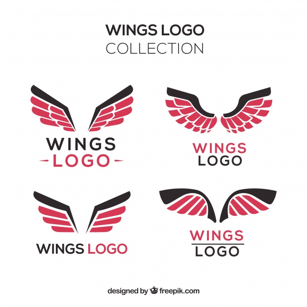 626x626 Collection Of Logos Of Black And Red Wings Vector Free Download