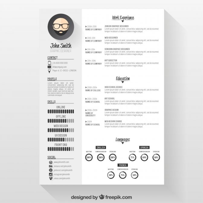 672x672 Modern Resume Template Vector Free Download Reddit Nofordnation