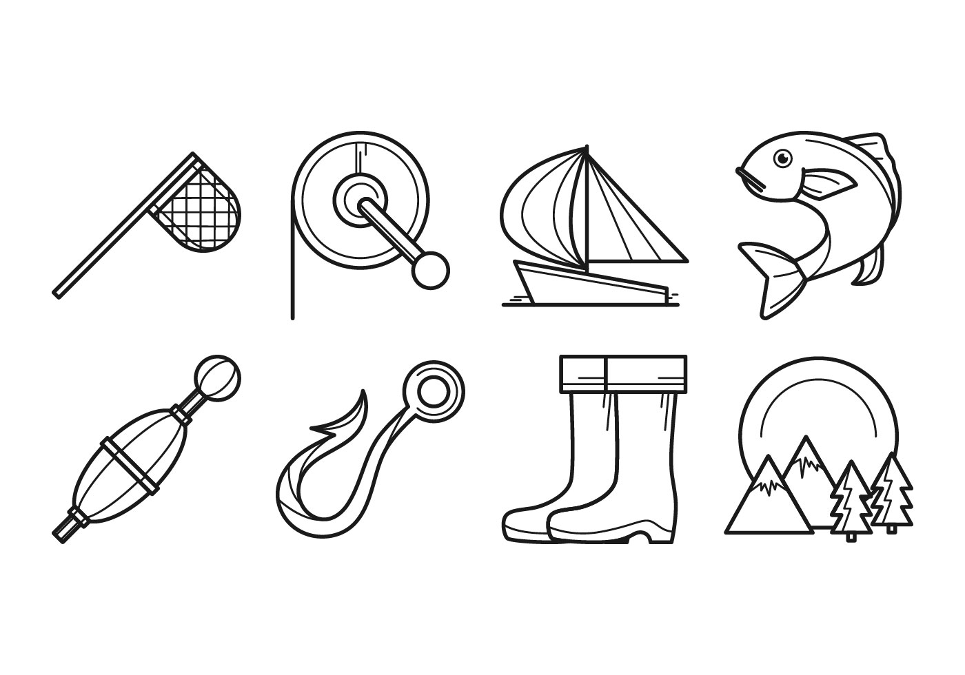 1400x980 Red Fish Free Vector Art