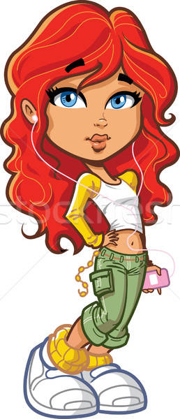 258x600 Pretty Redhead Vector Illustration Kenny Kiernan