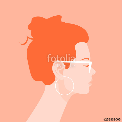 500x500 Profile Of A Young Woman Avatar Of A Redhead Girl