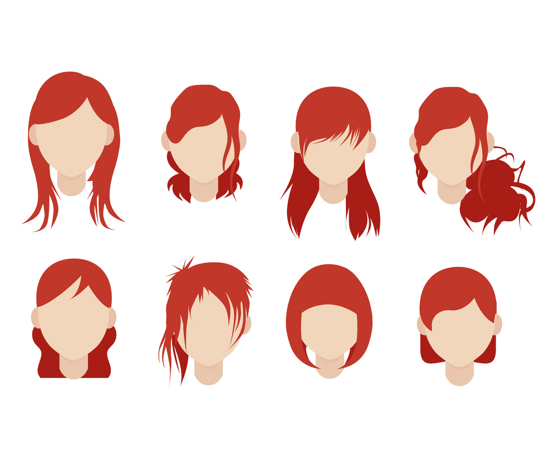 1136x936 Redhead Flat Vector Vector Art Graphics