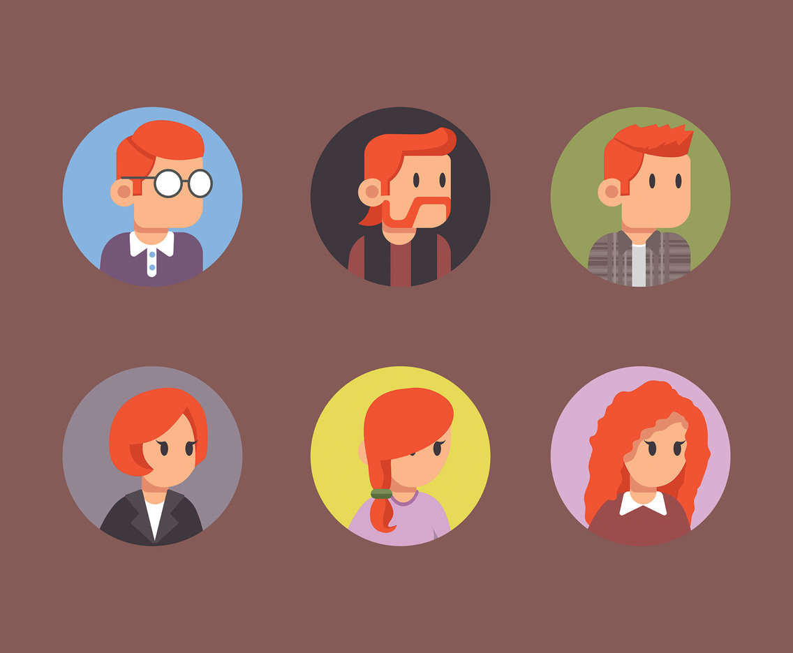 1136x936 Redhead Vector Vector Art Graphics