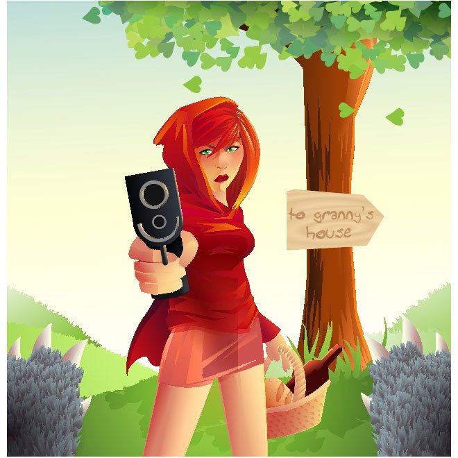 660x660 Free Redhead With A Pistol Vector Files, Vectors Graphics