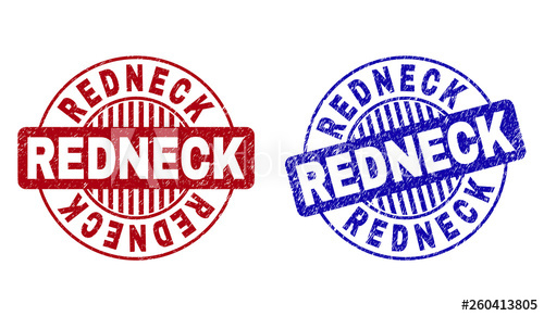 500x291 Grunge Redneck Round Stamp Seals Isolated On A White Background