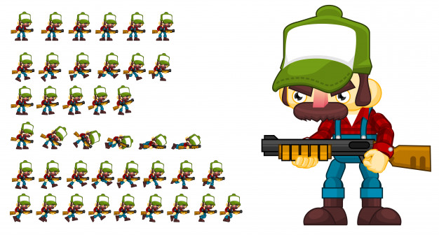 626x336 Redneck Game Sprite Vector Premium Download