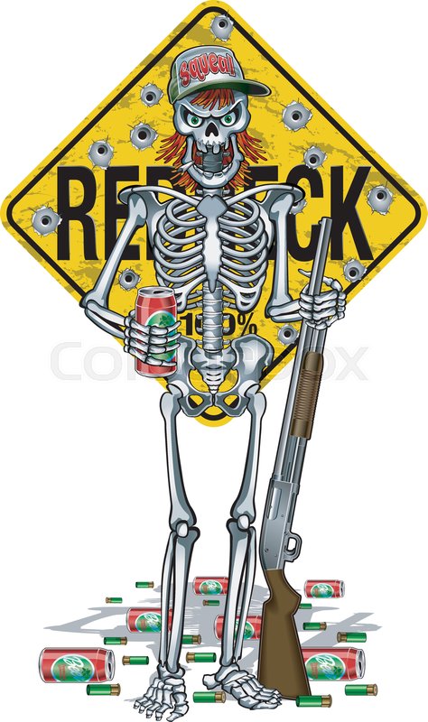 474x800 Redneck Skeleton With Shotgun And Beer Stock Vector Colourbox