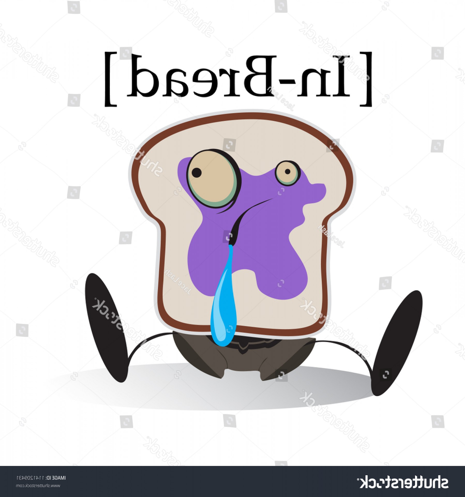 1798x1920 Vector Cute Funny Toast Bread Jelly Catchsplace