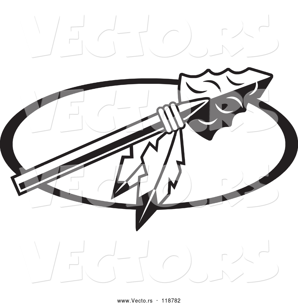 1024x1044 Vector Of Black And White Arrowhead With Feathers For Warriors