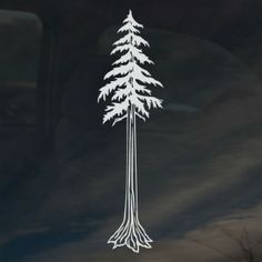 236x236 Redwood Tree Silhouette Vector