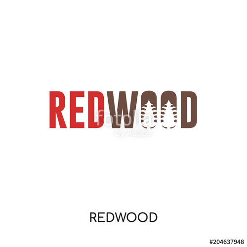 Redwood Logo Isolated On White Background Colorful Vector Icon 500x500 Redwood Logo Isolated On White Background Colorful Vector Icon