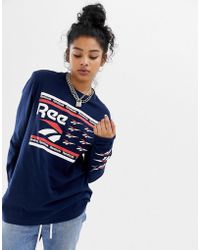 200x250 Reebok Classics Long Sleeve T Shirt With Vector Arm Logo In Black