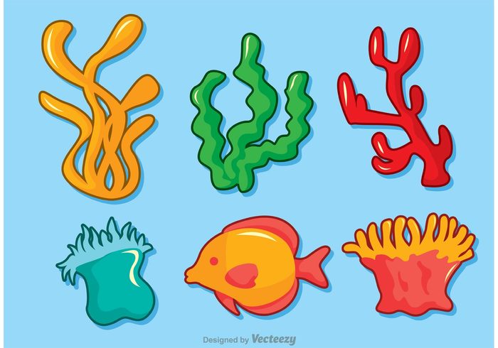 700x490 Set Of Coral Reef Vector