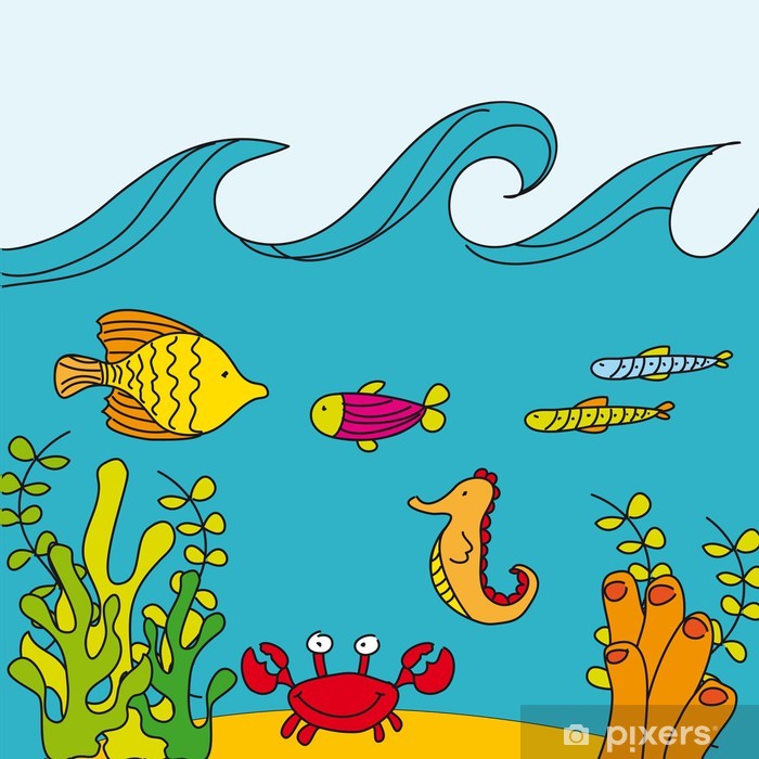 700x700 Cute Reef Vector Poster We Live To Change