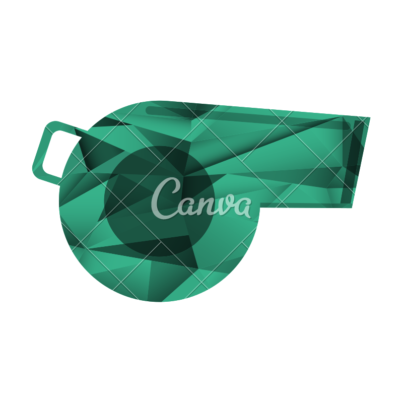 Geometric Referee Whistle Vector 800x800 Geometric Referee Whistle Vector