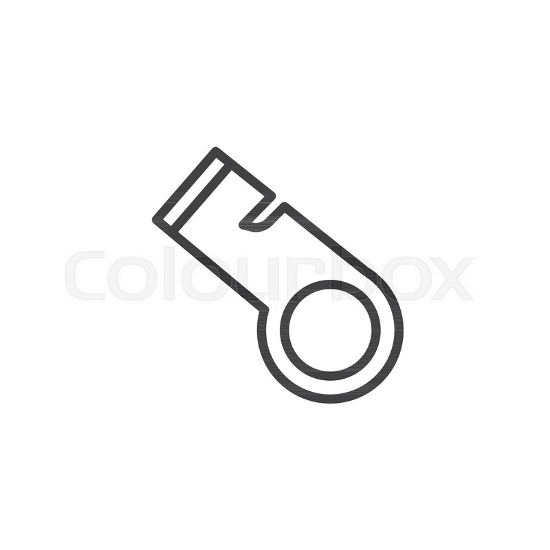Police Whistle Outline Icon Linear Stock Vector Colourbox 800x800 Police Whistle Outline Icon Linear Stock Vector Colourbox