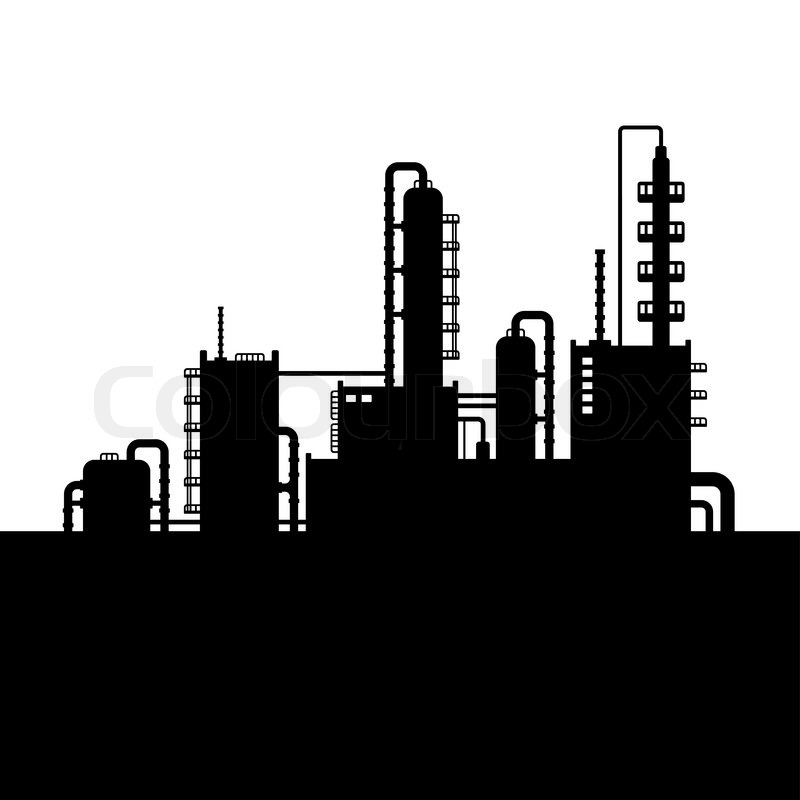 800x800 Oil Refinery Plant And Chemical Stock Vector Colourbox