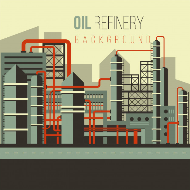 626x626 Oil Refinery Vector Premium Download
