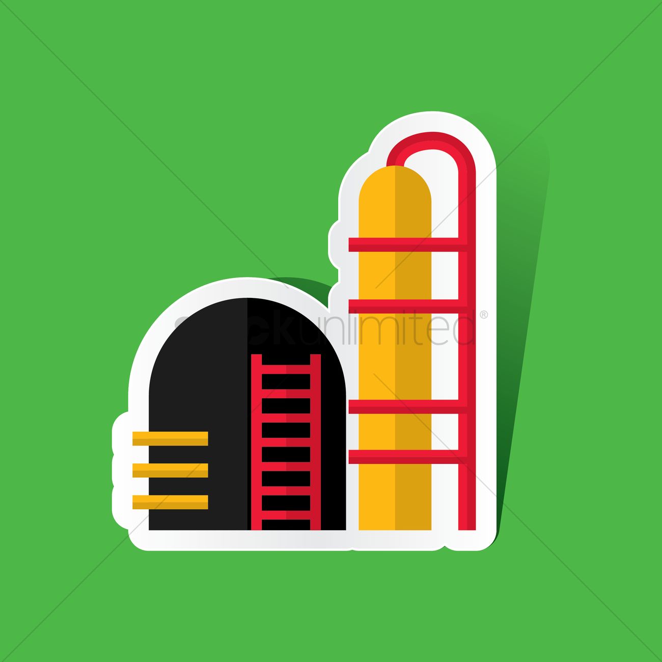 1300x1300 Oil Refinery Vector Image