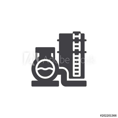 500x500 Oil Refinery Vector Icon Filled Flat Sign For Mobile Concept