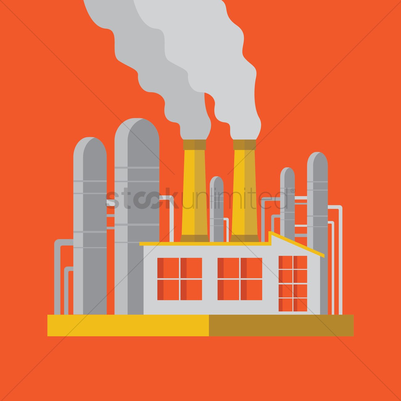 1300x1300 Free Oil Refinery Vector Image