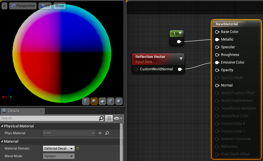891x547 Reflection Vector In Decal Domain Is Not Working