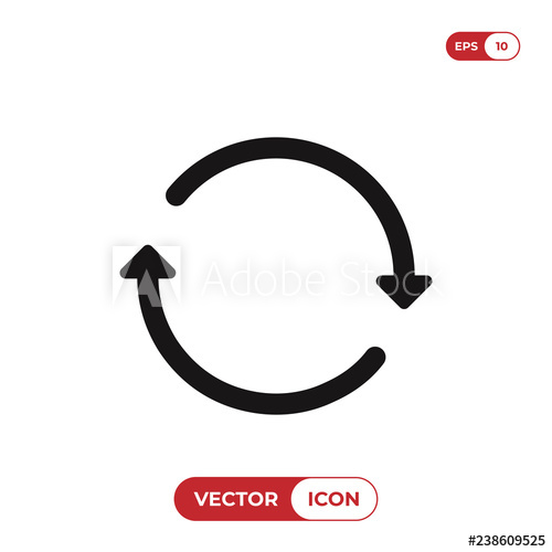 500x500 Refresh Icon Vector
