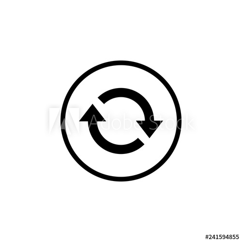 500x500 Update Icon Vector Reload Symbol Refresh Icon