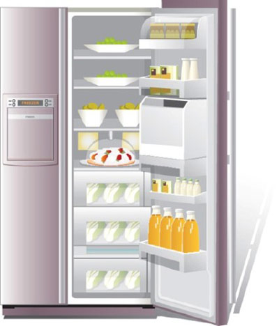 400x468 Refrigerator Vector Free Vector Graphics