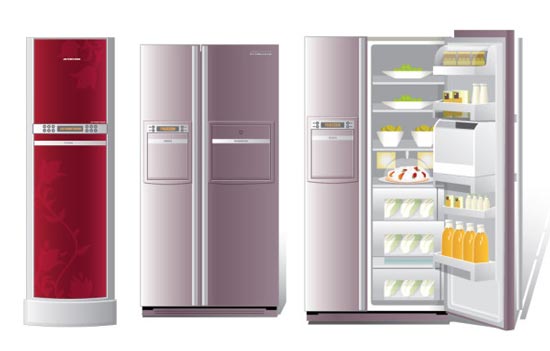 550x351 Refrigerator Vector Design