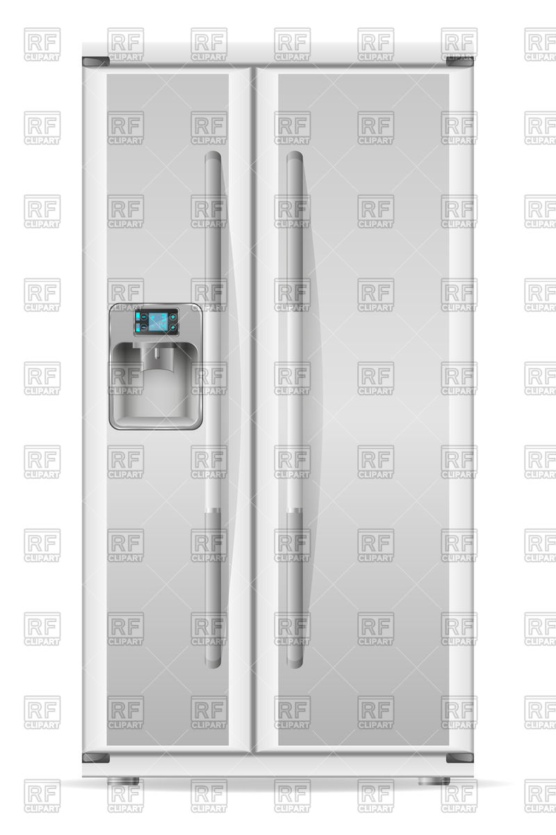 800x1200 Silver Modern Refrigerator Vector Image Of Objects Konturvid