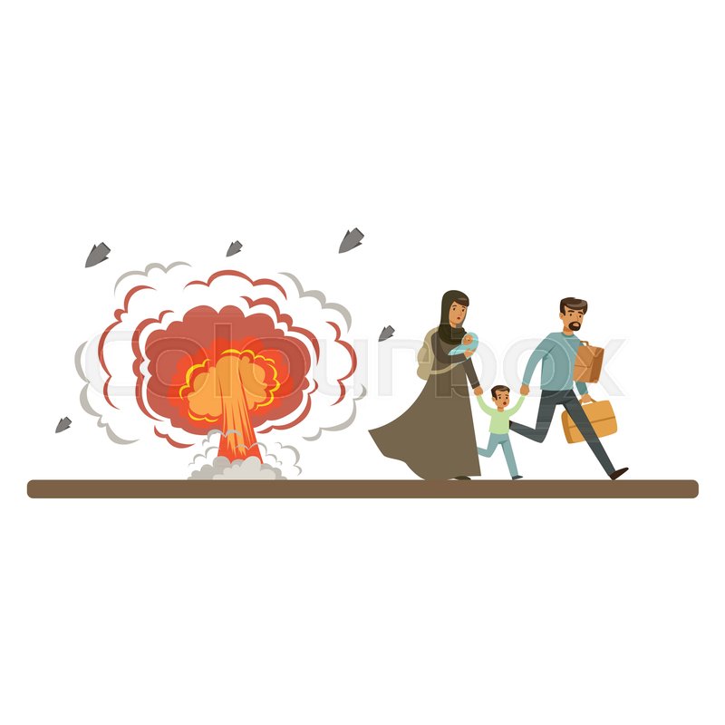 800x800 Stateless Refugee Family Escaping From Stock Vector Colourbox