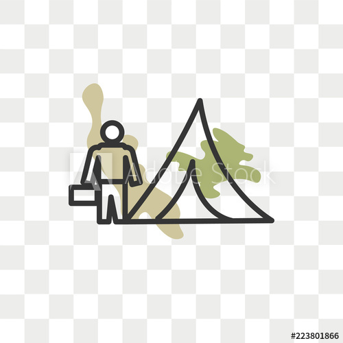 500x500 Refugee Vector Icon Isolated On Transparent Background, Refugee