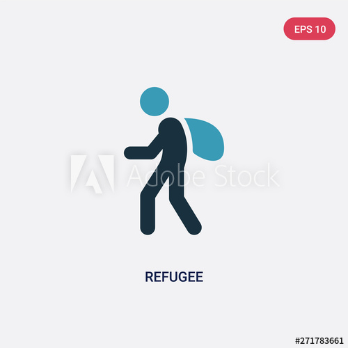 500x500 Two Color Refugee Vector Icon From Miscellaneous Concept Isolated