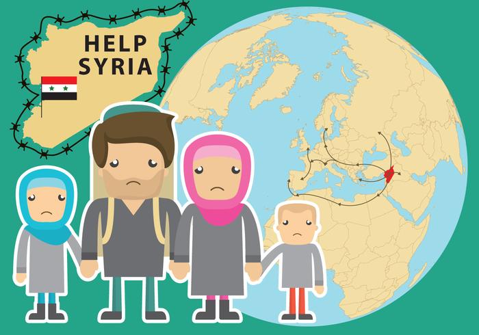 700x490 Help Syria Refugee Vector