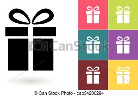 450x313 Vector, O, Regalo, Icono Regalo, Pictogram
