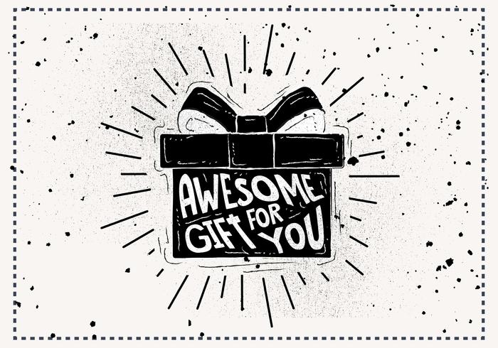 700x490 Fondo De Vector De Silueta De Regalo De Navidad Vintage Gratis