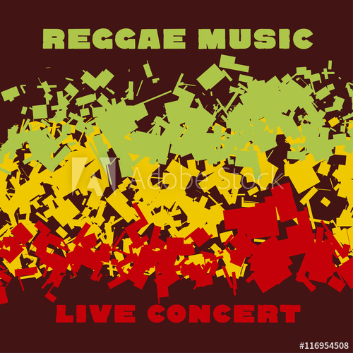 Classic Reggae Color Music Background Jamaica Poster Vector Ill 500x500 Classic Reggae Color Music Background Jamaica Poster Vector Ill