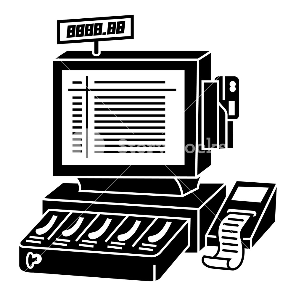 1000x1000 Cash Register Icon Simple Illustration Of Cash Register Vector