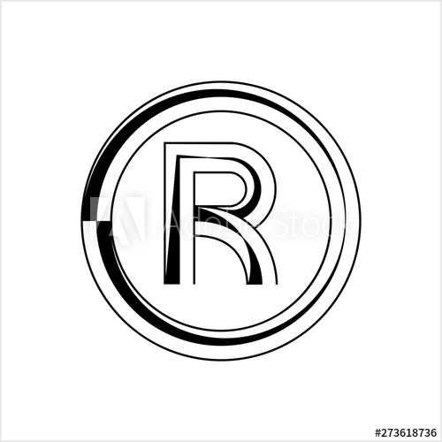 500x500 Registered Trademark Icon, Letter R Symbol