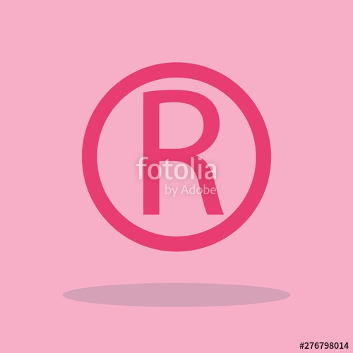 500x500 Registered Trademark Vector Icon Illustration Sign Stock Image