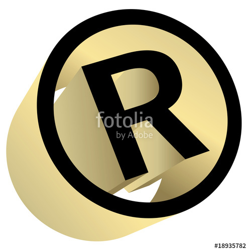 496x500 Black And Gold Registered Mark Sign Stock Image And Royalty Free