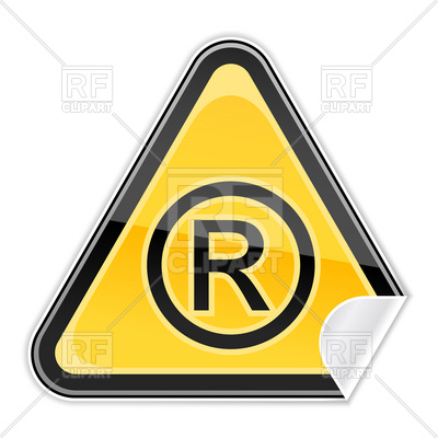 400x400 Sticker With Registered Symbol Vector Image Of Signs, Symbols