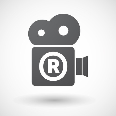 450x450 Illustration Of An Isolated Film Camera Icon With The Registered