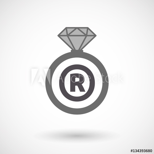 500x500 Isolated Ring With The Registered Trademark Symbol