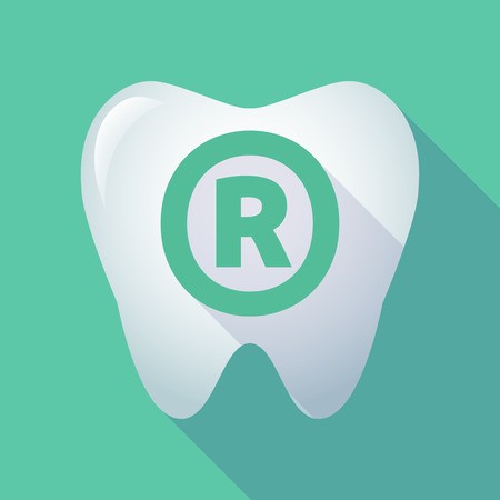 450x450 Illustration Of A Long Shadow Tooth With The Registered Trademark